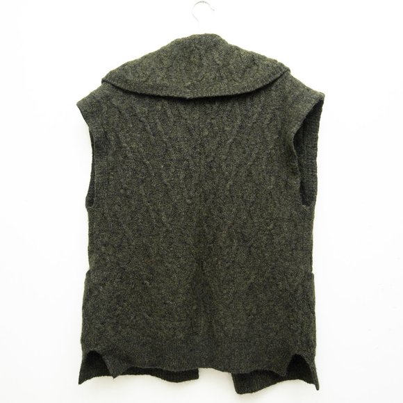 Alice + Olivia Army Green Oversized Open Vest - Picture 6 of 6